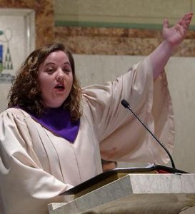 cantor singing at pulpit