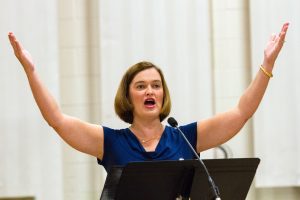 cantor singing at pulpit