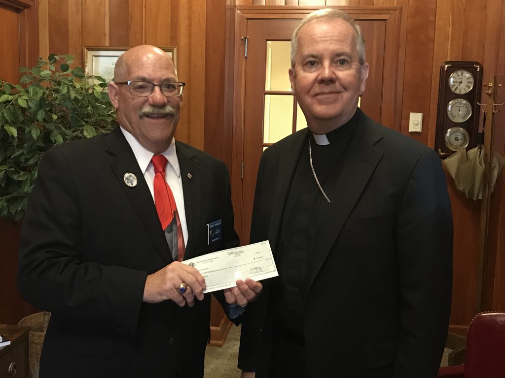 Bishop Bambera accepts donations from Knights of Columbus – Diocese of ...